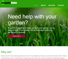 Gardening web design template 3
