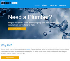 Pluimbing web design template 3A