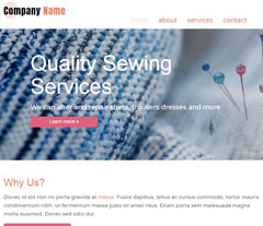 Sewing web design template 3B